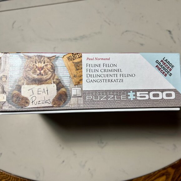 Feline Felon "I EAT PUZZLES" by Paul Normand 500 Pc. - Picture 11 of 12
